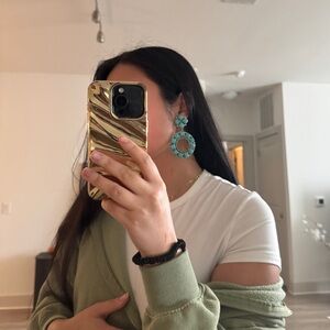 Turquoise clip earrings